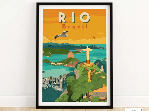 Rio De Janeiro Brazil Gift Wall Art Print