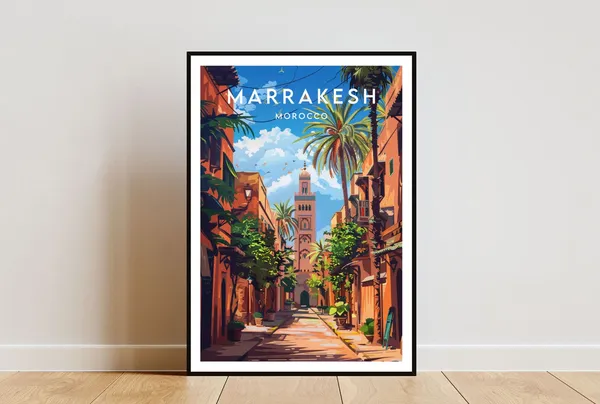 Marrakesh Morocco Travel Wall Art Poster