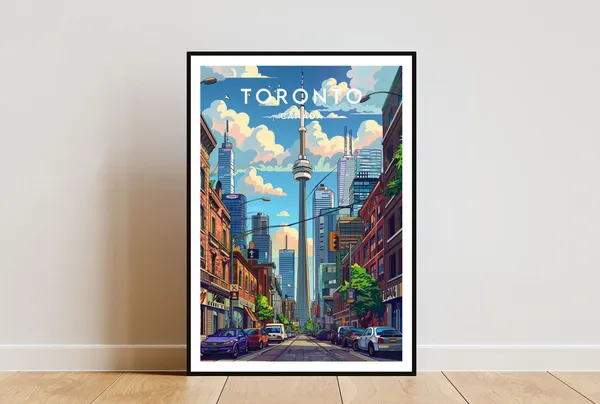 Toronto Travel Poster, Canada Place Wall Art Print