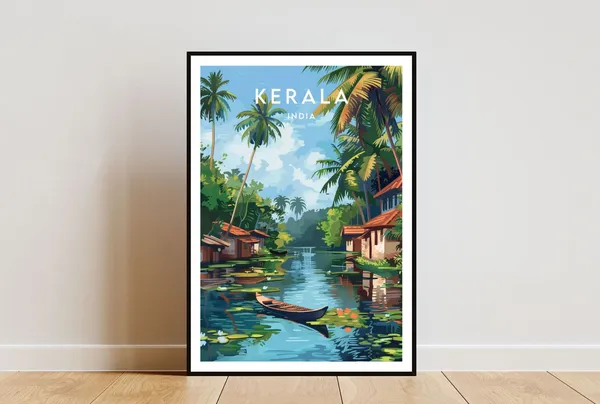 Kerala Travel Wall Art India Travel Poster