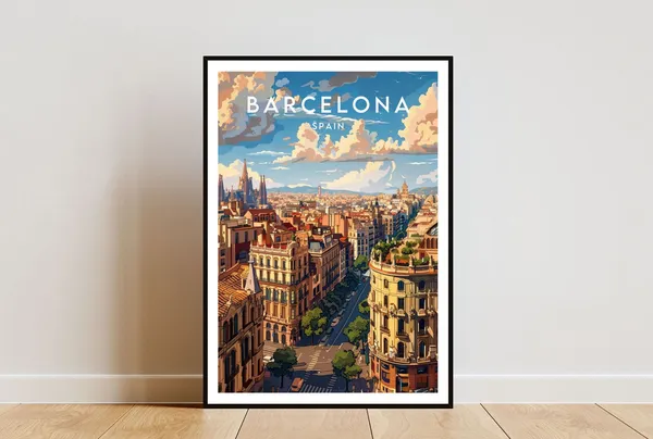 Barcelona Spain Travel Wall Art Poster
