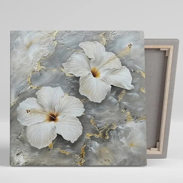 Minimalist Hibiscus Art Print, Floral Home Decor
