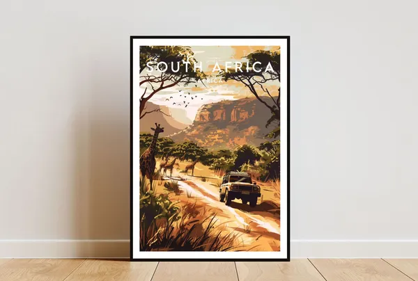 South Africa Travel Wall Art Poster Print