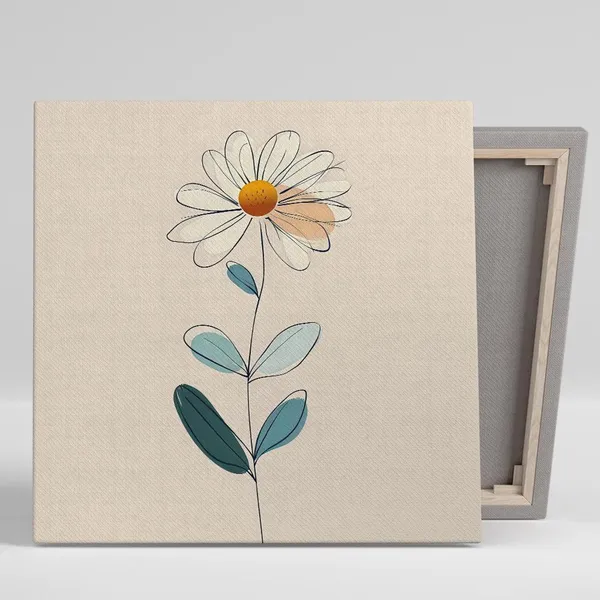 Daisy Minimalist Art Print for Living Room Spaces
