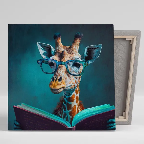 Giraffe Wall Art, Whimsical Contemporary Decor Print