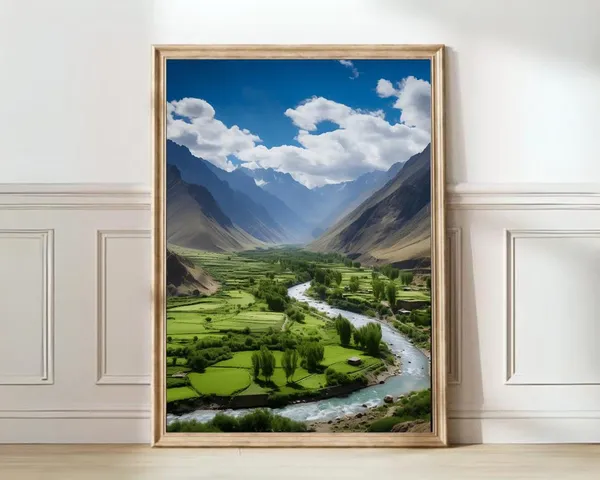Afghanistan Landscape Poster, Kabul and Panjshir Valley