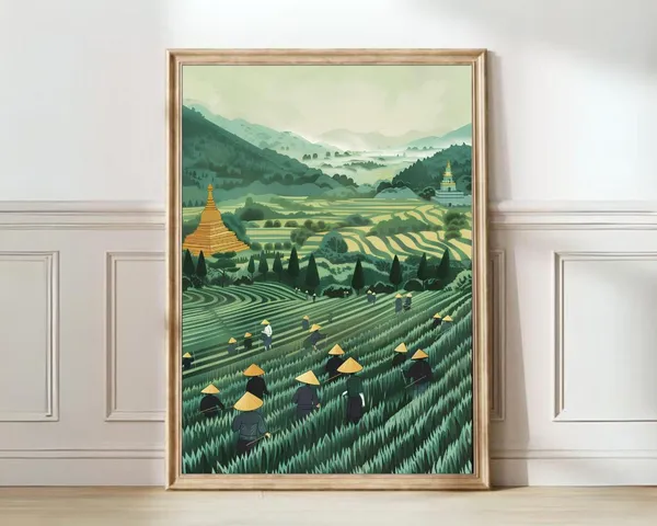 Vietnam Rice Terrace Travel Poster, Nursery Decor