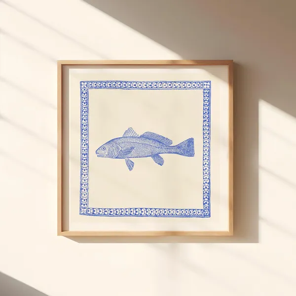 Minimalist Fish Art Print, Nursery Decor
