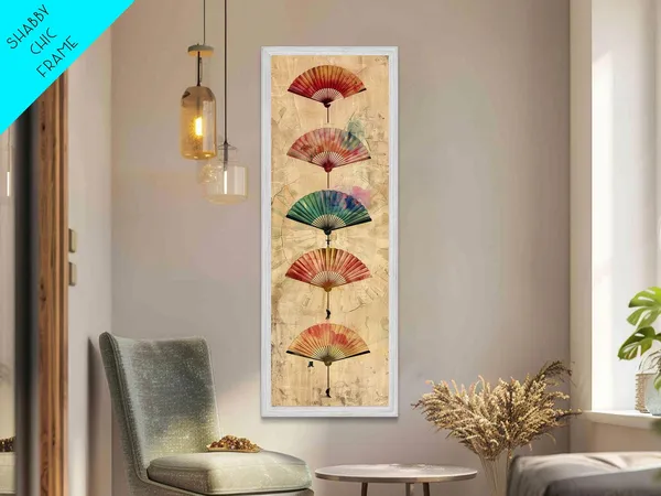 Japanese Folding Fans, Ukiyo-E Style Art Print