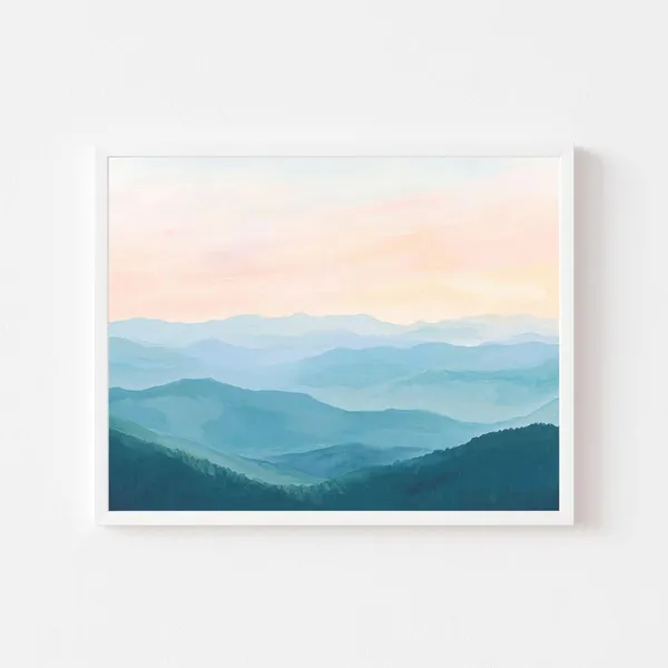 Blue Ridge Mountains Art Print, Appalachian Highlands