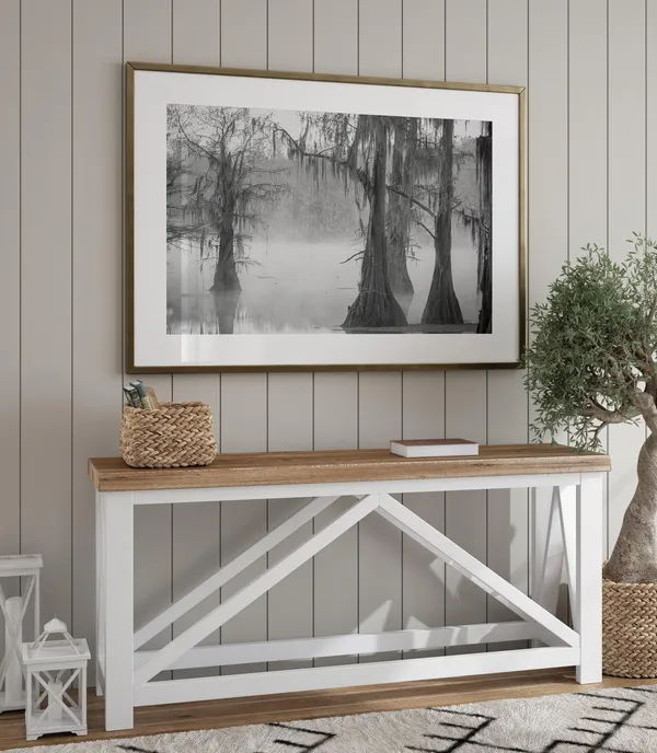 Morning Fog in Louisiana Swamp, Caddo Lake Art Print