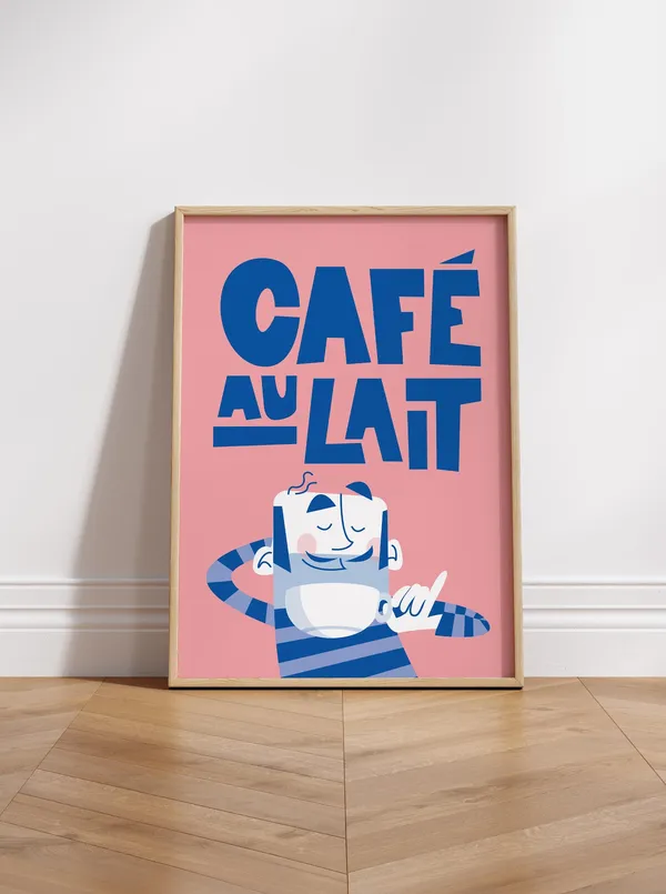 Coffee Print, Mid-Century Kitchen Art Poster