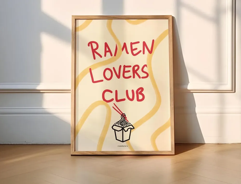 Ramen Lovers Club Kitchen Poster Print