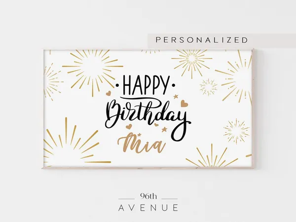 Personalized Birthday Party TV Art Print
