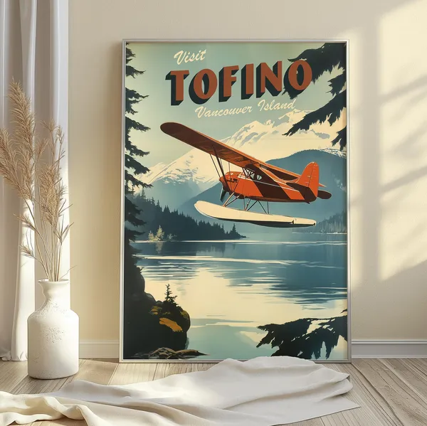 Tofino Vancouver Island Vintage Travel Poster