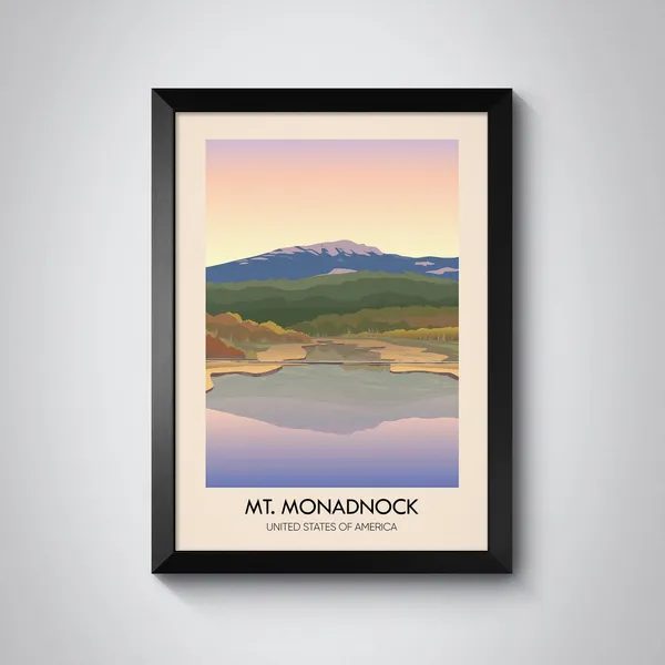 Mount Monadnock Vintage Travel Poster, New Hampshire