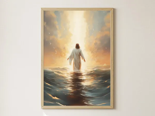 Jesus Walks On Water Christian Art Print