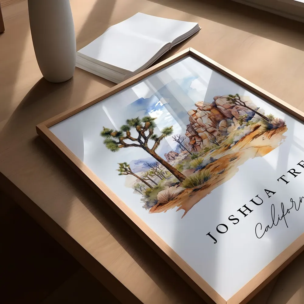 Joshua Tree Custom Text Travel Poster Print - Image 5