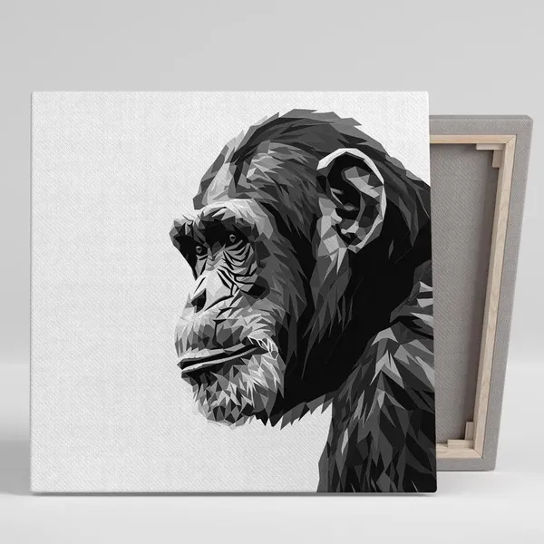 Chimpanzee Minimalist Art Print, Contemporary Decor