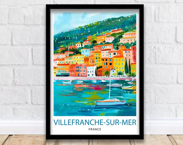 Villefranche Sur Mer French Riviera Travel Poster