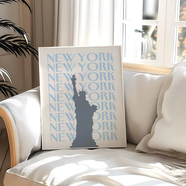 New York City Travel Print, Preppy Dorm Room Decor