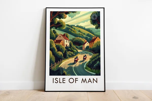 Isle Of Man Vintage Style Travel Poster, Place Decor