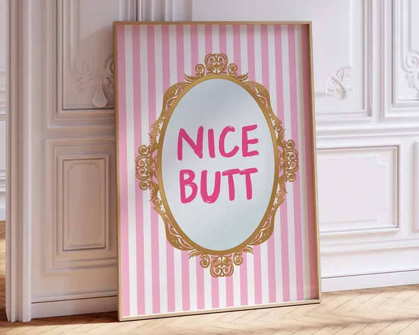 Nice Butt Funny Bathroom Wall Art Poster