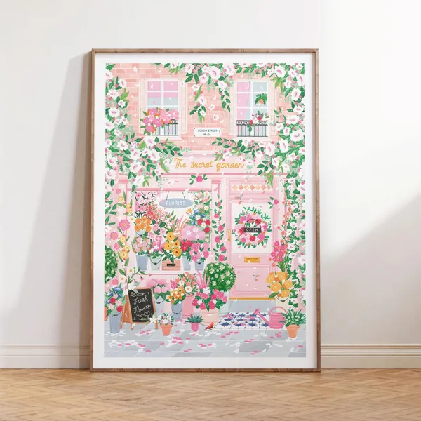 Florist Print, Cottage Core Floral Art Print