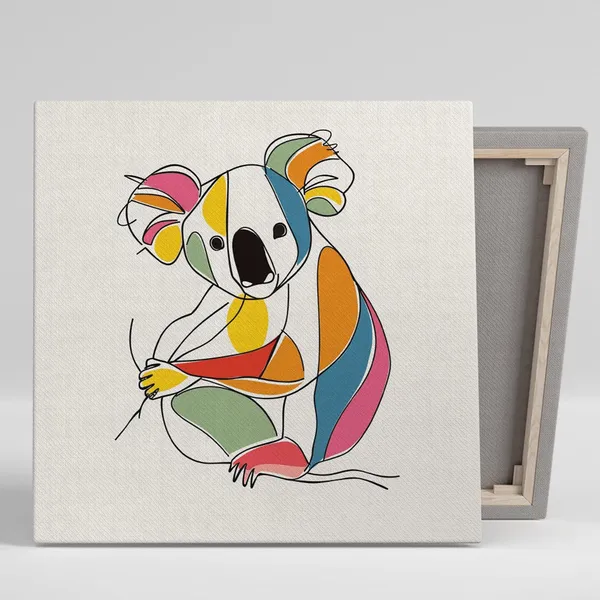 Colorful Koala Kaleidoscope Art Print, Abstract Animal Decor