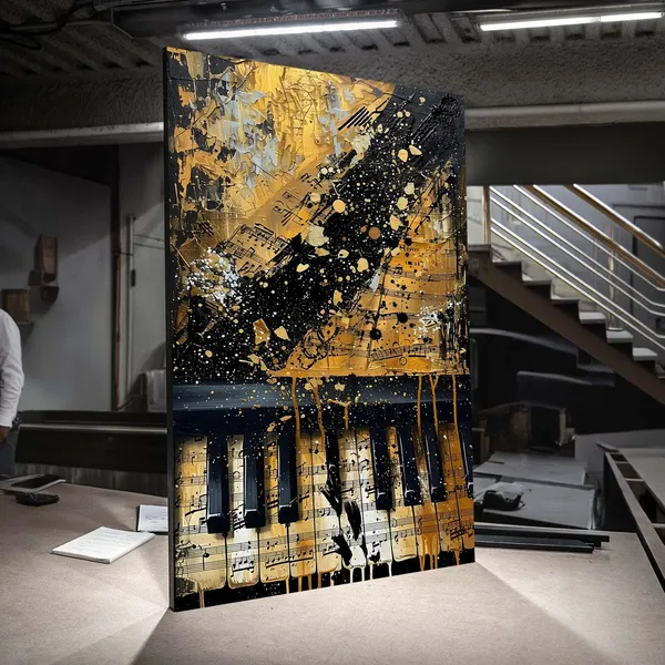 Abstract Piano Art, Modern Music Decor Print