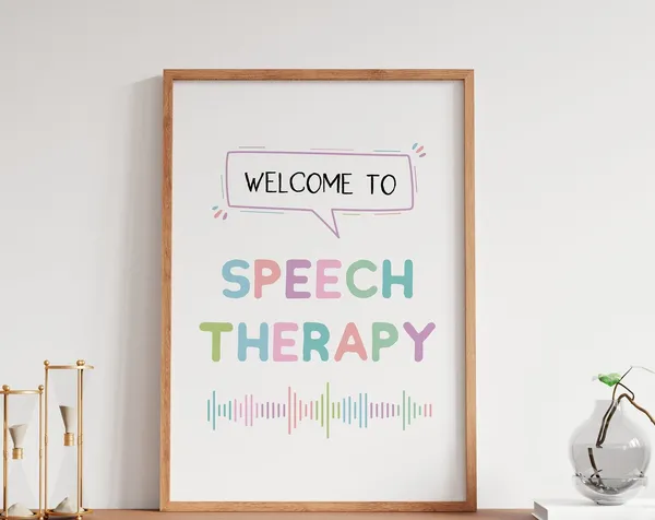 Welcome To Speech Room Therapy Decor Poster