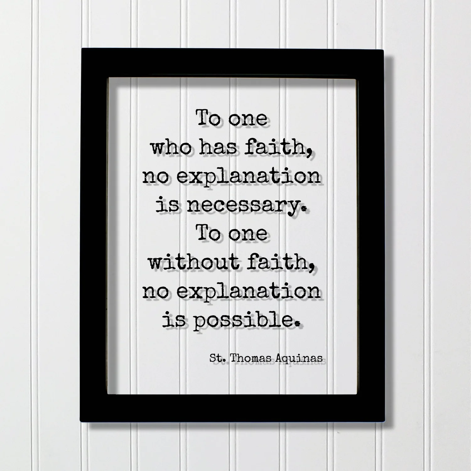 St Thomas Aquinas Faith Quote Art Print