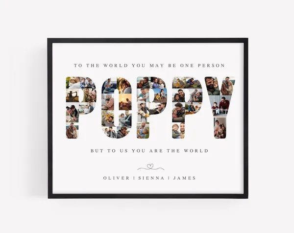 Poppy Gift for Dad, Fathers Day Birthday Present