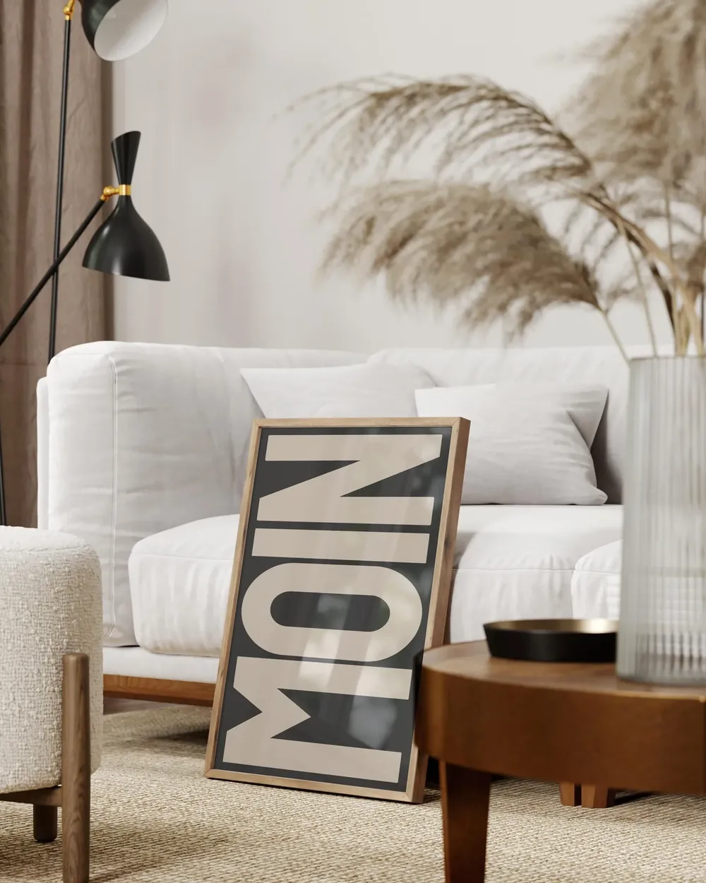 Moin Typography Hello Sign, Minimal Entryway Art Print - Image 2