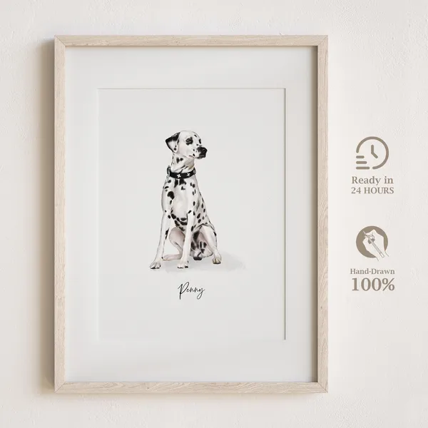 Custom Pet Portrait Dog and Cat Memorial Art