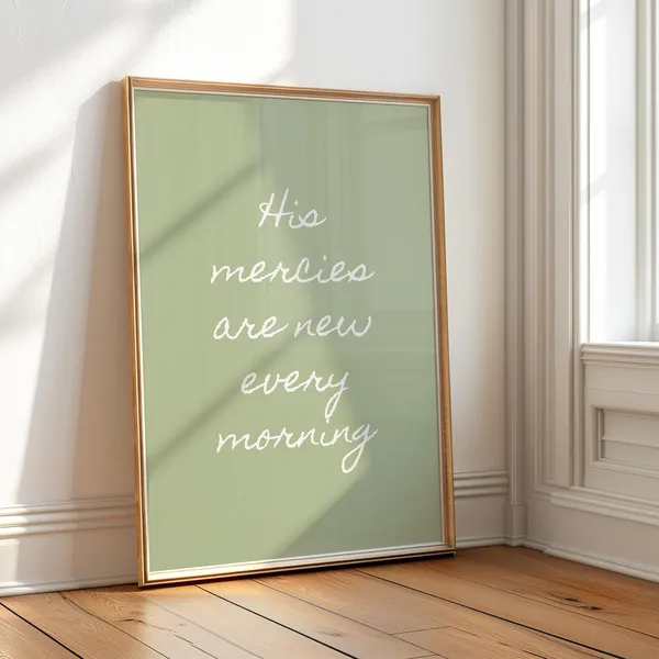 New Mercies Christian Bible Verse Art Print