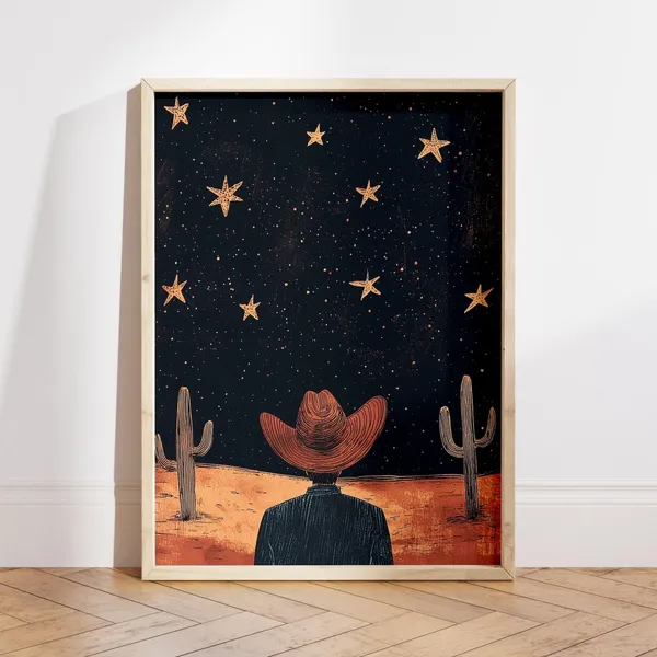 Western Cowboy - Traditional Travel Poster