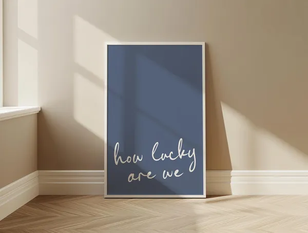 How Lucky Are We Coastal Cowgirl Art Print