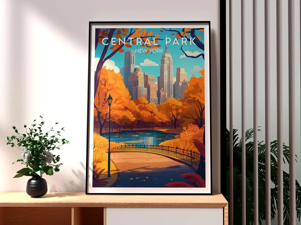 Central Park Skyscraper Poster Print