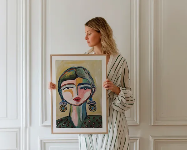 Luella Portrait Art Print, Abstract Figure Study