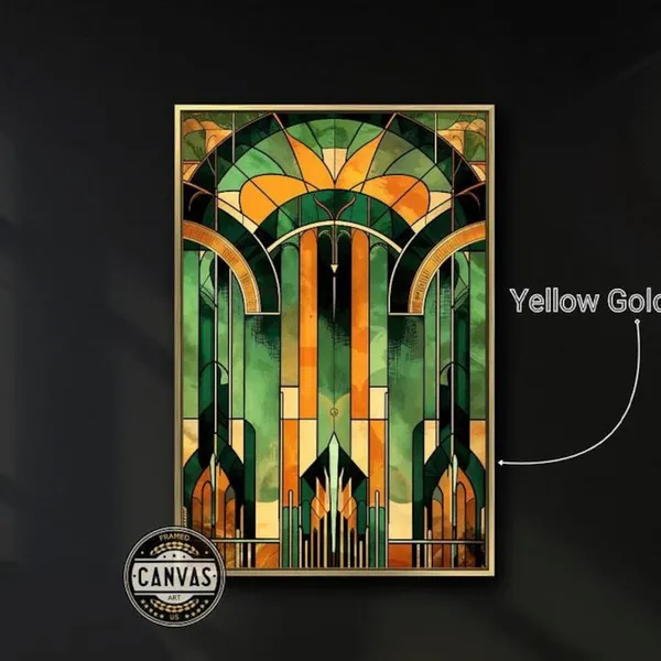Art Deco Abstract Poster, Retro Vertical Print