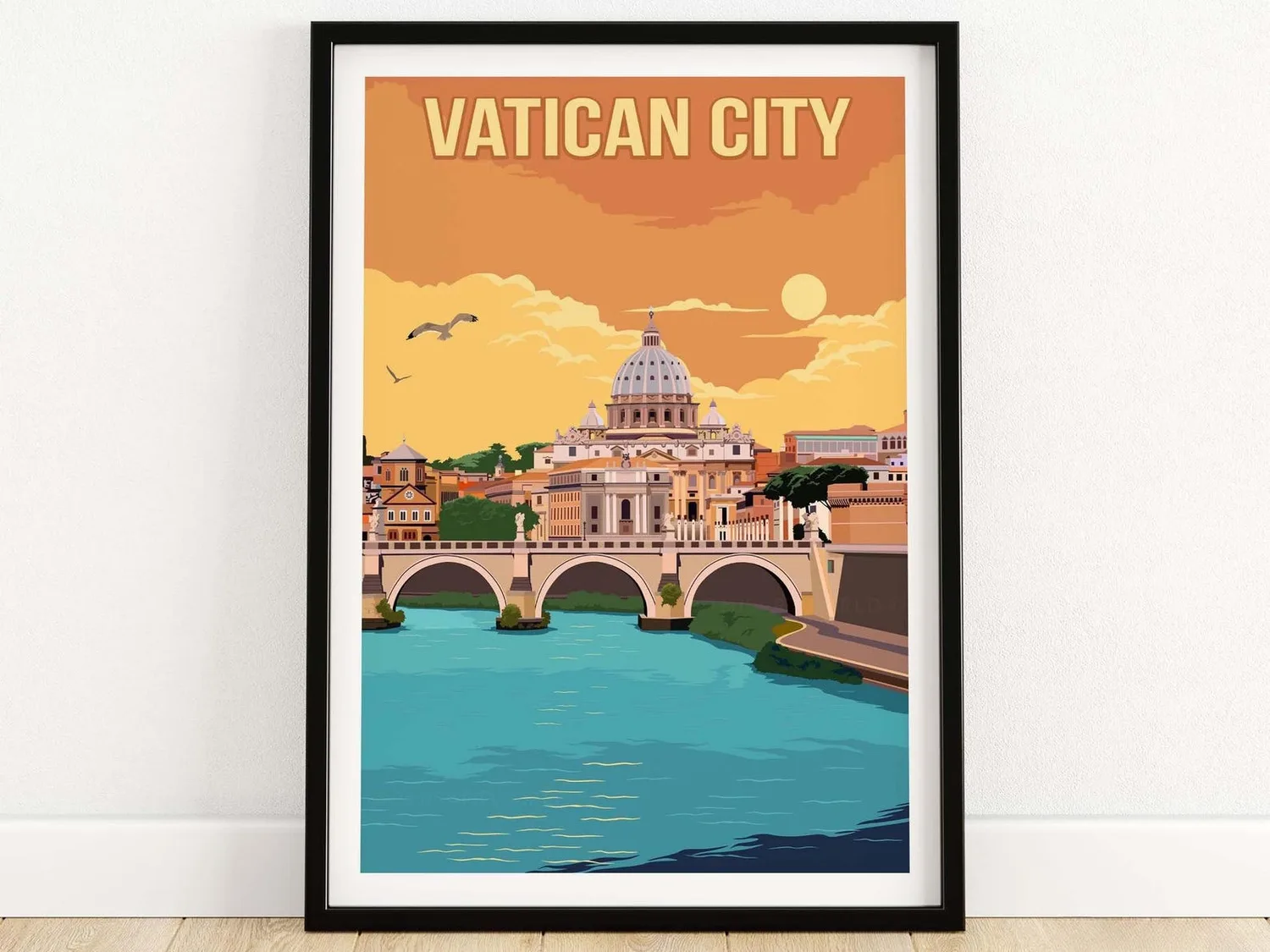 Vatican City Rome Italy Travel Poster