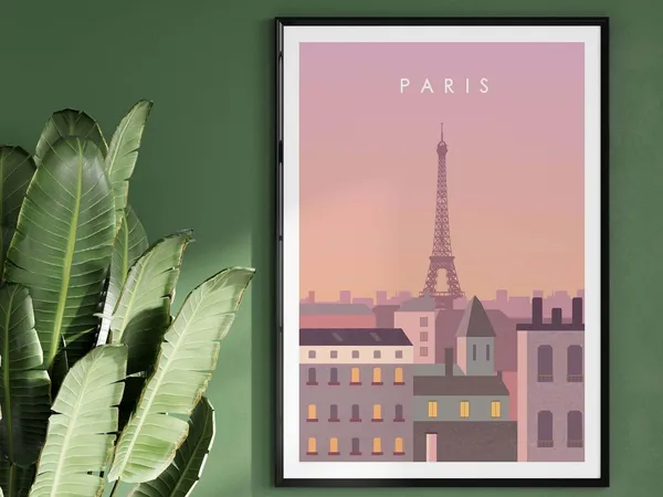 Paris France Home Decor Travel Poster