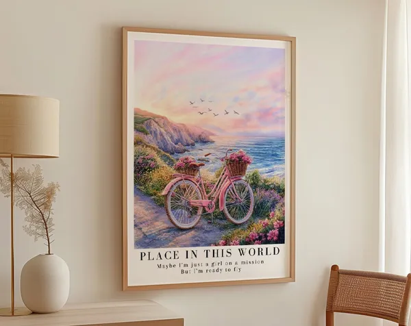 Place In This World Watercolor Art Print, Beach Poster