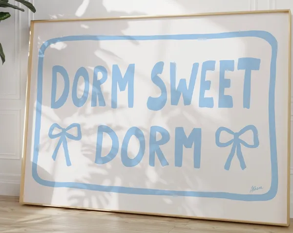 Dorm Sweet Horizontal Coastal Room Decor Art Print