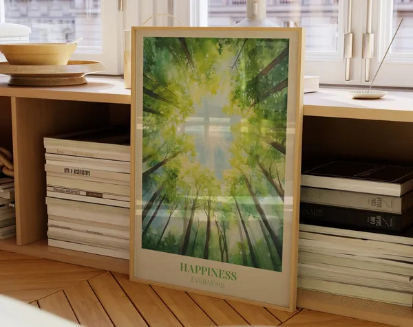 Happiness Music Watercolour Art Print, Bedroom Decor