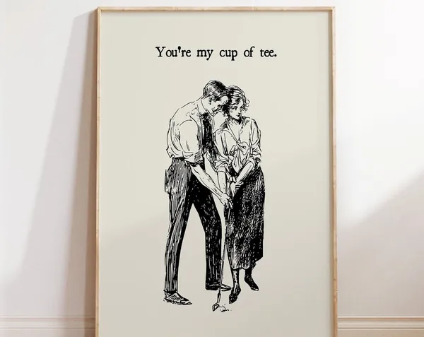 Vintage Golf Print, Funny Feminine Golf Poster
