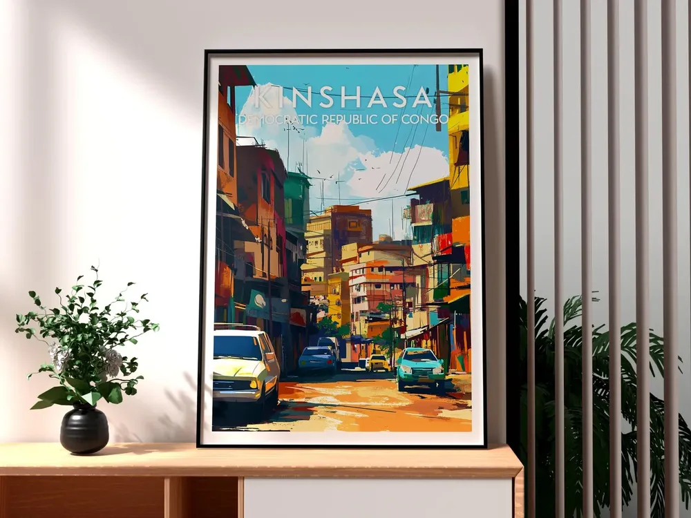 Kinshasa Travel Poster, Democratic Republic Of Congo