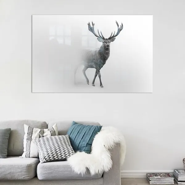 Deer Christmas Custom Wall Art Print, Loft Style
