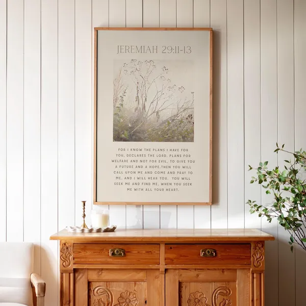 Jeremiah 29:11 Christian Scripture Wall Art Print